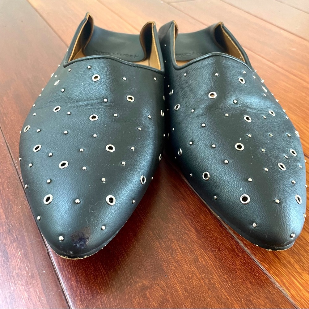 See by Chloé • matt grommet studded leather flat in nero sz 8.5 - Picture 7 of 9